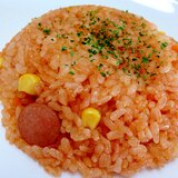 炊飯器におまかせ☆ウインナーのケチャップライス